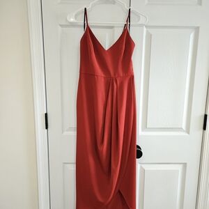 Lulu's Red Spaghetti Strap Midi Sundress